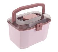 Healifty Caja Organizadora de Portátil de Plástico con Asa Resistente y para Almacenamiento Seguro Casa Viajes y Emergencias Familiares