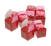 Healifty Cajas De Dulces Forma De Corazón Pequeñas, 12 Unidades, Papel Reutilizable, Diseño Hueco Para Enamorado, Dulces y Magdalenas, Decoración Para Bodas y San Valentín