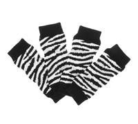 Healifty Calcetines para Perros Tamaño L Diseño de Cebra, de Patas Lavables y Reutilizables, Calcetines Antideslizantes de Algodón Cálido para Mascotas Pequeñas, Accesorios Resistentes