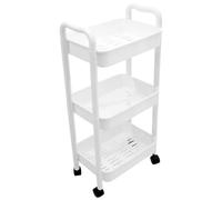 Healifty Carrito Rodante Multiusos con Asa Estante de Almacenamiento para Cocina y Oficina Carro Organizador Móvil de para Baño y Estrechos
