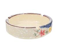 Healifty Cenicero Retro de Cerámica Esmaltada Resistente al Desgaste Diseño Japonés Color Multicolor Contenedor de Cenizas Práctico para Hogar Oficina y Bares