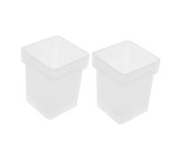 Healifty Cepillo Base para Vidrio Taza 2piezas Cuadrada Baño de Separación Diseño Elegante y Moderno Estable y Solución para Hogar
