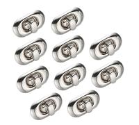 Healifty Cerradura del Monedero de la torcedura de la Vuelta 10pcs para el Bolso de Cuero Bolso Accesorio de Leathercraft (Plata)