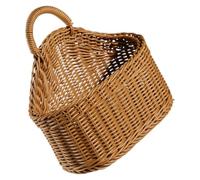 Healifty Cesta Colgante Tejida Mano para Pared con Asa Organizador de Almacenamiento Versátil para Flores Frutas y Verduras Decoración Rústica para Hogar y Cocina Mediano Grande Marrón