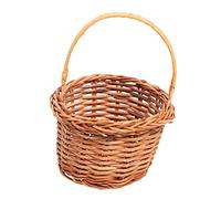 Healifty Cesta Diseño Estético Original de Ratán Pequeña Marrón Tejida para Almacenamiento y Organización de Escritorio Adecuado para Hogar o Escena Fotográfica