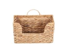 Healifty Cesta Tejida a Mano de de Calabaza con Asa Organizador Colgante Cuadrado 30X19X10 CM para Almacenamiento en Pared Cesta Decorativa para Frutas y Revistas