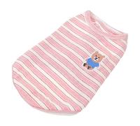 Healifty Chaleco a Rayas para Perros Pequeños, Camiseta de Algodón Transpirable sin Mangas, Ropa para Perritas Pequeñas Talla S, Adecuado para Paseos y Uso Diario