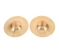Healifty Címbalos de Dedo de Latón de 15 CM con Mango de Madera Mini Instrumentos de Percusión para Accesorios para Danza del Vientre y Práctica Musical Casa o Escuela