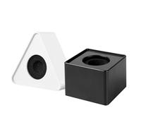 Healifty Clip de Micrófono Soporte Cuadrado de ABS, Paquete de 2 Piezas Diseño de Logotipo, Adecuado para Micrófonos de Entrevistas y Reportajes