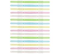Healifty Clips de Encuadernación de Plástico para Oficina y Escuela, Estructura de Doble Agujero, Organización Codificada por Colores, Paquete de 15 Piezas para Seminarios y Journaling