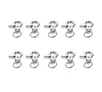 Healifty Clips de Seguridad para Puerta de Jaula de Pájaros y Loros, 10 Piezas, Acero Inoxidable, Diseño Pequeño, Cierre Resistente para Jaulas de Diferentes Tamaños, Antiescape