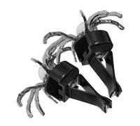 Healifty Clips De Ventilación De Araña Brillantes 2 Piezas Para Coche Negro, Ambientador De Aire Interior Otoño Halloween, Accesorios Decorativos Para Amantes De Autos