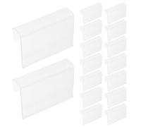 Healifty Clips para Etiquetas de Precio Transparentes de Pvc para Estantes de Alambre 80x55 Mm, 50 Unidades, Portaetiquetas Reutilizables para Supermercados, Almacenes y Organización