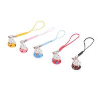 Healifty Colgante de Gato Suerte Campana de Cobre para Teléfono y Mochila, Accesorio Pequeño y Ligero para Colgar, Color Aleatorio, Pack 5 Piezas, Decoración Multiusos para Móviles y Bolsos