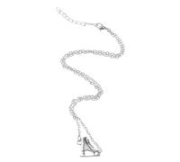 Healifty Collar de Patín de Aleación Colgante 3D en Forma de Patín de Hielo Cadena Decorativa de Joyería Deportiva para Mujer Accesorio Resistente y Detallado para Uso Diario