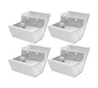 Healifty Comedero Metálico para Jaulas de Conejos, 4 Unidades, Diseño Antimordiscos y Sistema de Gravedad, para Uso en Interiores y Exteriores, Reduce Desperdicio de Pienso, para Animales