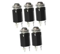 Healifty Conector Metálico para Guitarra Eléctrica 635 MM de Salida para Pastilla Accesorio de Repuesto 5 Piezas Compatible Placas de Conexión y Suministros para Guitarra