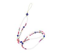 Healifty Cordón Largo para Teléfono Cuentas de Arcilla Suave Correa Cuello Colgante de Ojo de Vidrio y Letras Love Cadena para Celular y Colorida Accesorio Práctico para Uso Diario