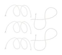 Healifty Correa de Perlas para Bolso Bandolera Cadena Ajustable 100 CM con Hebilla Plateada Accesorio Repuesto para Correas de Bolsos Cruzados Hombro Set de 5 Unidades de Plástico