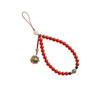 Healifty Correa Delicada para Móvil Estilo Chino con Cuentas Cuerda Corta para Teléfono Accesorio Decorativo Multifuncional y Resistente para Muñeca