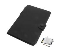 Healifty Cuaderno de Notas Adhesivas Multifuncional 2 Piezas, Papel Kraft Negro, Tamaño Compacto, Blocs de Planificación Prácticos con Pestañas para Listas de Compras y Tareas en Oficina