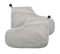 Healifty Cubrepiés para Terapia Cera de Parafina 1 Par Banda Elástica Color Gris Funda Térmica para Cuidado y Protección de Pies Mejora Circulación y Absorción Uso Tratamientos de