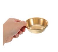 Healifty Cuenco de Latón Decorativo para Ofrendas Rituales 9 CM Diámetro Diseño Tradicional Chino Pentagrama y Tres Fases Cuenco Pequeño para Altar y Meditación Adecuado para