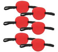 Healifty De Gafas 3D Para Ambliopía Vendas Para Los Ojos Para Adultos Parche Para Un Solo Ojo Fundas Portátiles Para Los Ojos Protector Rojo De Poliéster 3D Para Adultos