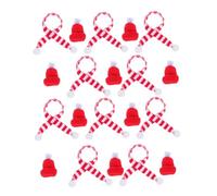 Healifty de Mini Gorros y Bufandas de Lana Decoración Navideña DIY Creativa y Festiva 10 Juegos para Botellas de Vino y Muñecas para Manualidades en Navidad