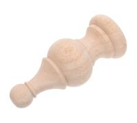 Healifty Decorativo Remate de Madera Maciza sin Diseño Esférico Tallado Resistente para Postes de Cama Barras de Cortina y Vallas Acabado Natural