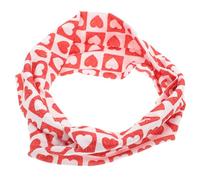 Healifty Diadema Ancha de Poliéster Rojo Nudo en Forma de Corazón Elástica y Antideslizante Pañuelo Cabeza Multifuncional para Mujer y Niña Accesorio de Moda Día de San Valentín