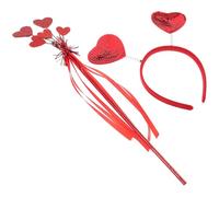 Healifty Diadema Corazón con Lentejuelas y Varita Hada para San Valentín Accesorios Decorativos para Mujer y Niña Regalo Original para Fiestas y Peluquería Infantil