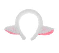 Healifty Diadema de Felpa Color Crema Orejas de Cordero Adorables, Ligera y Fácil de Usar para Disfraces de Halloween y Navidad, Accesorio para Bebés
