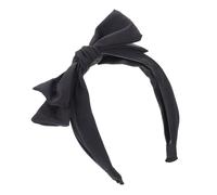 Healifty Diadema para Mujer Lazo Grande Negro, Banda Ancha Doble Capa Antideslizante, Accesorio Cabello Femenino, Tocado Elegante para Niñas y Uso Diario en Fiestas