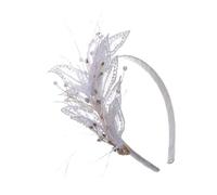 Healifty Diadema Plumas para Mujer, Tocado de Boda y Dama de Honor, Accesorio para Fotos y Ceremonias, Diadema de Encaje para Novia, Adecuado para Bodas y Eventos al Aire Libre