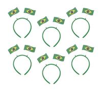 Healifty Diademas Bandera de Brasil para Aficionados al Fútbol, 6 Piezas de Papel, Diseño Creativo y Cómodo para Fiestas y Animación Deportiva
