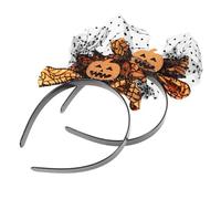 Healifty Diademas Cabello Halloween 2 Piezas Tocados de Calabaza Naranja Diseño de Lazo Accesorios Ligeros para Fiestas Disfraces y Reuniones Temáticas