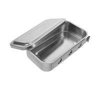 Healifty Disco de instrumento quirúrgico bandeja de para cirugía plato de instrumentos quirúrgicos Placa con tapa placa médica Acero inoxidable Plata