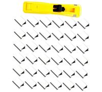 Healifty Dispensador de Clips Tipo Metálico Mediano 100 Clips de 15 MM para Documentos Recambios Reutilizables para Oficina Escuela y Hogar Color Aleatorio Color Aleatorio