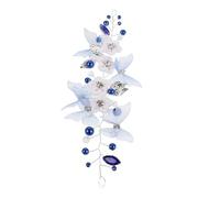 Healifty Elegant Butterfly Bridal Hairband With Crystal Rhinestones And Pearl Flowers Handwoven Headpiece For Wedding Fit Bridal Headdress For All Hair Types And Styles