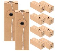 Healifty Embalaje de Papel Kraft Versátiles y Ahorradoras de Espacio 12 Cajas en Color Caqui para Cosméticos y Perfumes