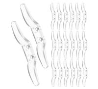 Healifty Enrollador de Cordón Transparente para Persianas con Doble Orificio, Juego de 20 Ganchos con Tornillos, Soporte para Cuerdas de Cortinas, Adecuado para Organizar Visillos