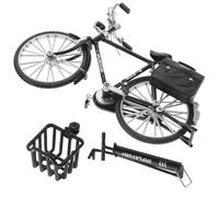 Healifty Escultura Modelo Bicicleta Metálica Artesanal Realista Decoración de Escritorio para Amantes del Ciclismo Diseño Vintage DIY Negro