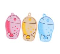 Healifty Esponja de Baño para Bebés 3 Piezas con Figuras de Criaturas y Peces, Absorbente y Suavizada, Algodón y Poliéster, Adecuado Baño Infantil