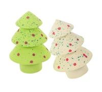 Healifty Esponja de Belleza Facial para Maquillaje Esponja para Difuminar Base de Maquillaje Forma de Árbol de Navidad Cosmética Redonda para Rostro Aplicador de Navideño