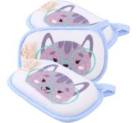 Healifty Esponjas de Baño Material de Esponja 3 Piezas Textura y Correa para Colgar Dibujos para Ñiño Adecuado para Ducha y Baño Infantil