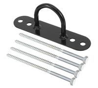 Healifty Estaca para Perros Ancla de Perro de Acero al Carbono Negro, Resistente al Viento Fijación, para Camping y BBQ, Compatible Tienda de Campaña y Toldo