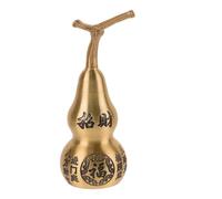 Healifty Estatua de Calabaza de Latón Decorativa Adorno Retro Chino para Sala y Estudio Diseño Elegante y Portátil Artesanía Gourds Crafts Decoración Hogar Feng Shui