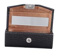 Healifty Estuche de Piel para Pintalabios Pequeño y Portátil con Botón y Espejo Organizador Decorativo Resistente para Viaje y Uso Diario para Mujeres