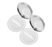 Healifty Estuche para Polvos Cosméticos Ultrafino de 3g, 2 Piezas, Espejo y Polvo, Compacto Portátil para Maquillaje, Mujer, Uso Diario, Esponja Aplicadora
